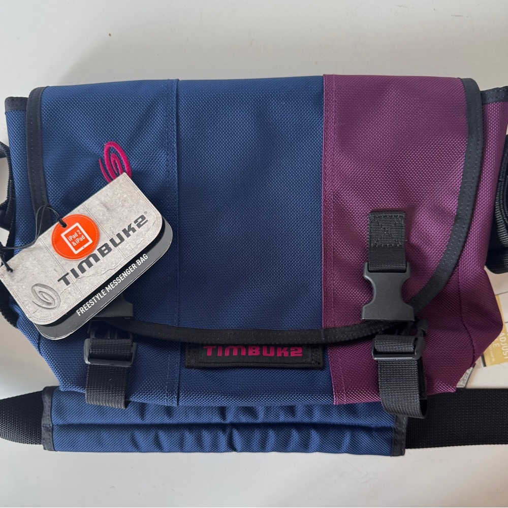 NWT Timbuk2 Two-Tone Blue and Purple Messenger Bag